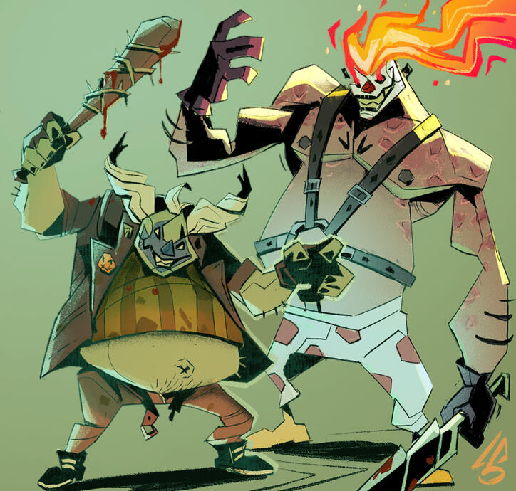 The Violator (Spawn) &amp; Sweetooth (Twisted Metal) [Fanart]